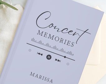 Concert Memories Journal Gift Personalized Music Notebook Custom Concert Journal Gift for Daughter Son Friend Concert Memory Book Live Music
