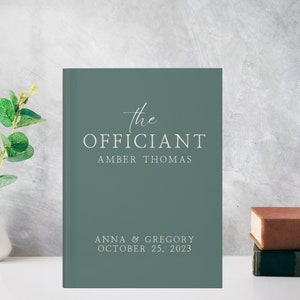 Gepersonaliseerde huwelijksofficiant dagboek bedankcadeau officiant voorstel bundeldoos voor mannen vrouwen vriend officiant op maat gemaakt boek met naam