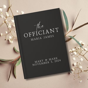 Gepersonaliseerde huwelijksofficiant dagboek bedankcadeau officiant voorstel bundeldoos voor mannen vrouwen vriend officiant op maat gemaakt boek met naam