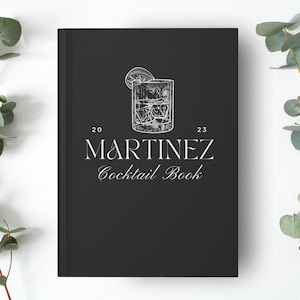 Libro di ricette per cocktail personalizzato, libro di ricette per bevande personalizzato, regalo per il marito e il fidanzato, diario di ricette per cocktail personalizzato, cocktail party