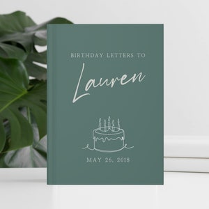 Diario de recuerdos de cumpleaños Libro de recuerdos de cumpleaños personalizado Nuevo regalo de baby shower para nueva mamá Cuaderno personalizado Cartas para padres de niños pequeños