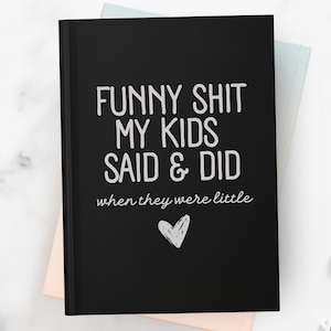 Diario de recuerdos divertidos para niños Cartas a mis hijos Regalo de baby shower para mamá Papá Cuaderno de recuerdos de la infancia Libro divertido para bebés del Día de la Madre