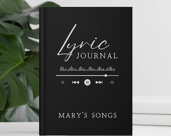 Custom Lyric Journal Personalized Songwriters Notebook Musician Song Diary Lyrical Writer Journal Writing Music Notebook Songwriting Journal