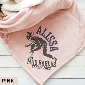 Personalized Wrestling Blanket Senior Night Gift for Wrestler Seniors Custom Blanket Graduation Gift Wrestling Coach Mom End of Season Girls
