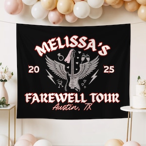 Custom Bach Tour Bachelorette Party Banner Emo Alternative Bach Party Rock n Roll Farewell Tour Theme Vegas Nashville Austin Bachelorette