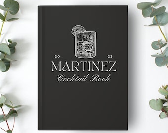 Custom cocktail recipe book personalized drink recipe book gift for husband boyfriend customized cocktail recipe journal cocktail party