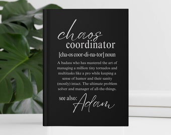 Aangepaste chaos coördinator dagboek cadeau voor leraar verpleegkundige moeder baas dag cadeaus voor manager grappige collega notebook Admin Assistant waardering