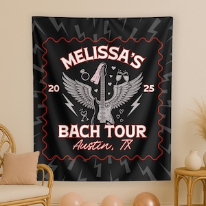 Custom Bach Tour Bachelorette Party Banner Emo Alternative Bach Party Rock n Roll Farewell Tour Theme Vegas Nashville Austin Bachelorette