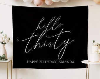 30th Birthday Party Banner Talk Thirty to Me Photo Backdrop Thirtieth Birthday Decoration Sign Dirty Thirty Birthday Party Decorations