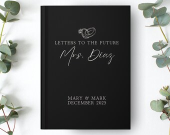 Livro de cartas para a noiva, diário de conselhos para chá de panela, presente para noiva, livro de memória personalizado exclusivo para chá de casamento