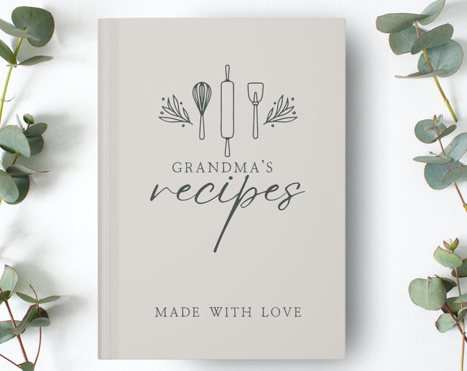 Personalized Recipe Book Gift Custom Family Recipe Book Dad Mom Grandma Cookbook for Couple Engagement Wedding Gifts Name Recipe Book Binder