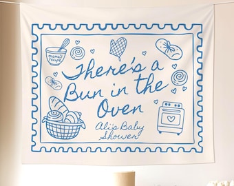 A Bun in the Oven Baby Shower Party Backdrop Baking Theme Baby Sprinkle Photo Background Gender Neutral Bread Theme Baby Shower