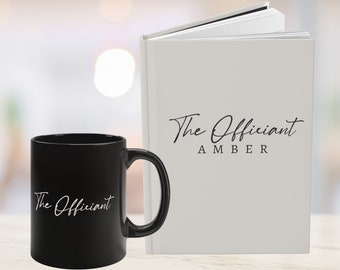 Personalized wedding officiant book and mug thank you gift officiant proposal bundle box for men women friend officiant customized book