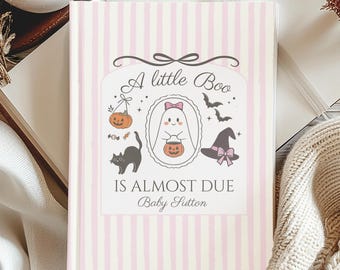 Halloween Baby Shower Guest Book Letters to Baby Little Boo Theme Baby Sprinkle Mom to Be Personalized Journal Fall Theme Baby Shower Decor