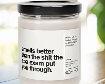 Funny CPA Exam Gift Certified Public Accountant Candle CPA Prep Care Package Gift New Accountant Passing CPA Candle Accounting Coworker