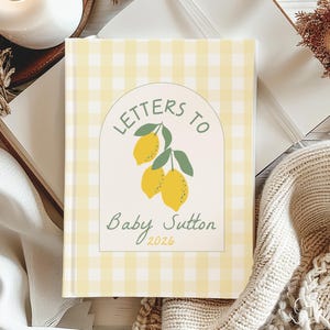 Lemon Baby Shower Guest Book Letters to Baby Ciao Baby Theme Sweet One Baby Shower Mom to Be Personalized Journal Birthday Letters Boy Girl image 1