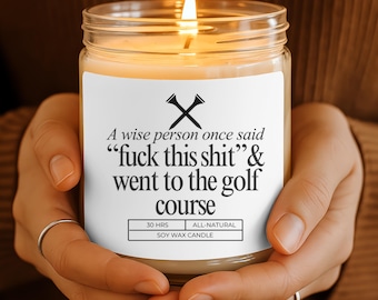 Presente engraçado de golfe com cheiro melhor do que o seu jogo de golfe Vela de presente para amantes de golfe Vela de presente para golfistas Dia dos Pais Presente de aniversário para golfe