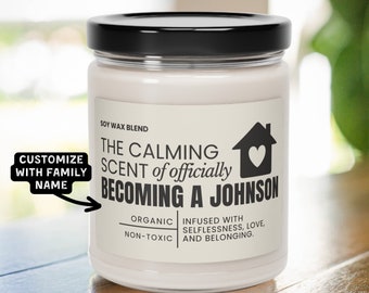 Custom Finalized Adoption Candle Personalized Adopted Gifts Happy Gotcha Day New Parent Gift Adoption Day Blended Family Official Adopted