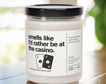 Funny Casino Player Candle for Gambler Gift Poker Lover Gift Gambling Birthday Slot Machine Birthday Gambling Gifts Poker Player Dad Mom