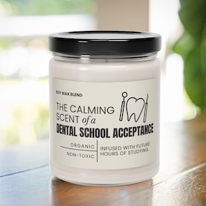 Vela de aceitação da escola dentária, presente para futuro dentista, presente para seu médico de cirurgia dentária, presente de admissões, parabéns, novo dentista