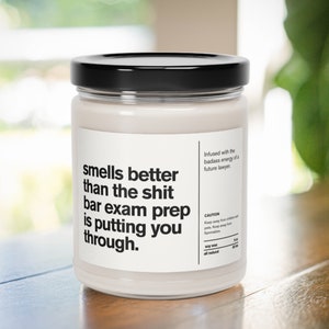 Funny Bar Exam Prep Gift Law School Student Graduate Candle Bar Prep Care Package Gift Idea Lawyer To Be Juris Doctor Graduation JD Grad