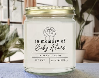 Personalized Baby Loss Candle Miscarriage Gift Still Born Gift Remembrance for Lost Baby Memorial Keepsake Angel Baby Gift for Mother Father