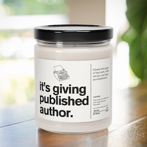 Gift for Writer Candle Published Author Gift Box Writer&#39;s Block Future Best Selling Book Writing Gifts Young Writer Motivational Candle Gift