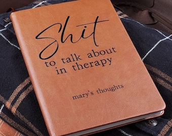 Personalized Therapy Notes Journal Mental Health Daily Check In Funny Anxiety Notebook Wellness Self Care Stress Relief Mood Tracker Gift