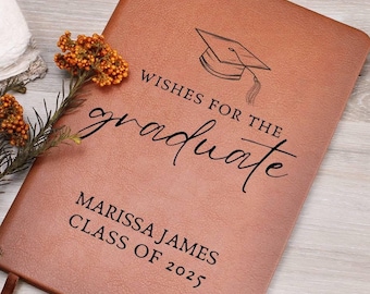 Personalized Graduation Party Guest Book Custom Graduate Memory Journal Customized Advice for Grad Notebook His Her Graduation Keepsake Gift