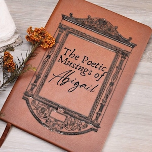 Journal de poésie personnalisé Journal de noms de livre de poèmes personnalisé pour cadeaux d'écrivain Cadeaux d'amateur de poésie Cahier vintage pour livre d'écriture poète auteur