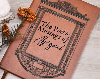 Personalized Poetry Journal Custom Poem Book Name Journal for Writer Gifts Poetry Lover Gifts Vintage Notebook for Author Poet Writing Book