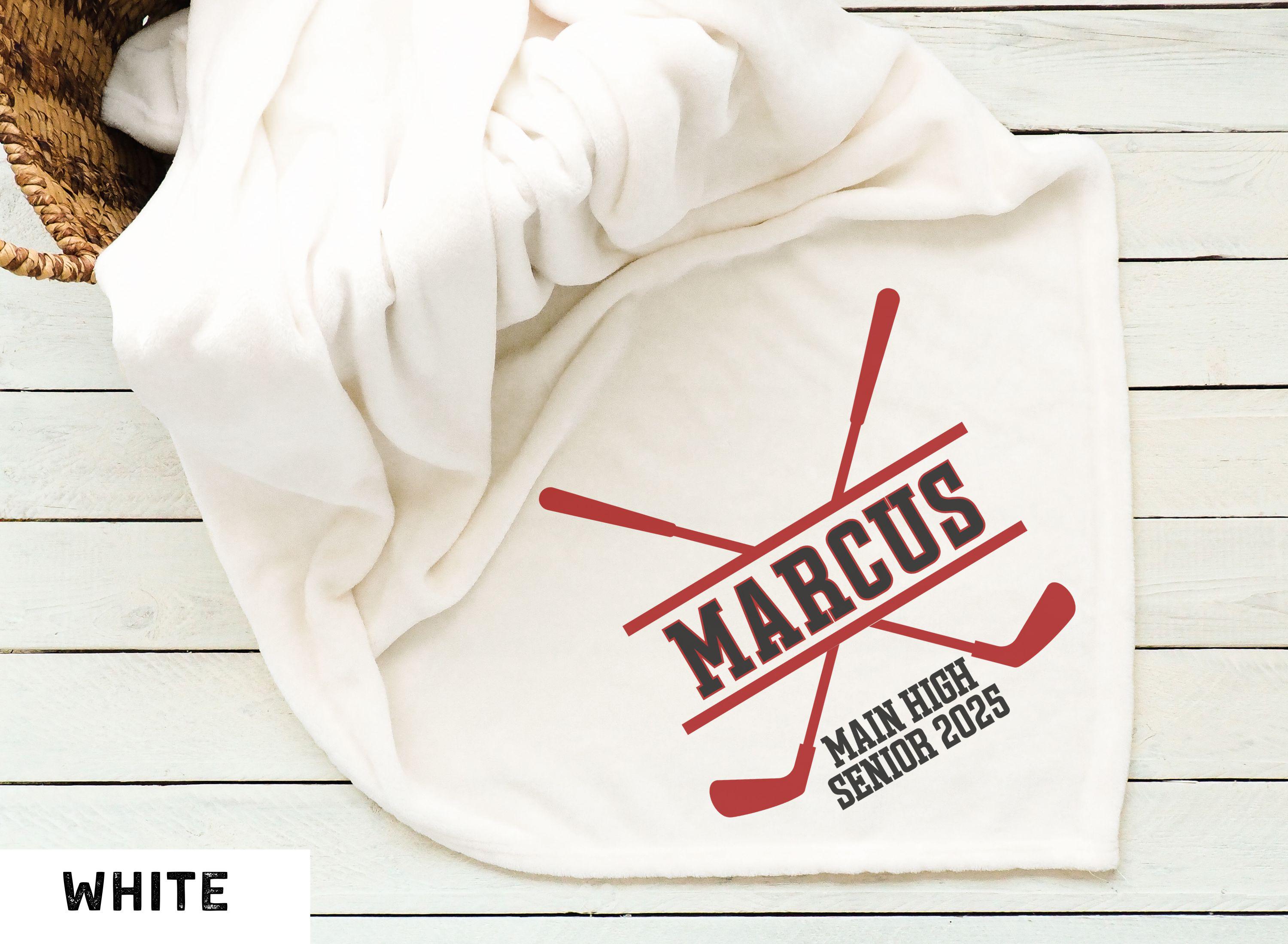 Personalized Golf Blanket Senior Night Gift for Golf Team Seniors Custom Blanket Graduation Girls Boys Golfer Coach Mom End of Season Gifts