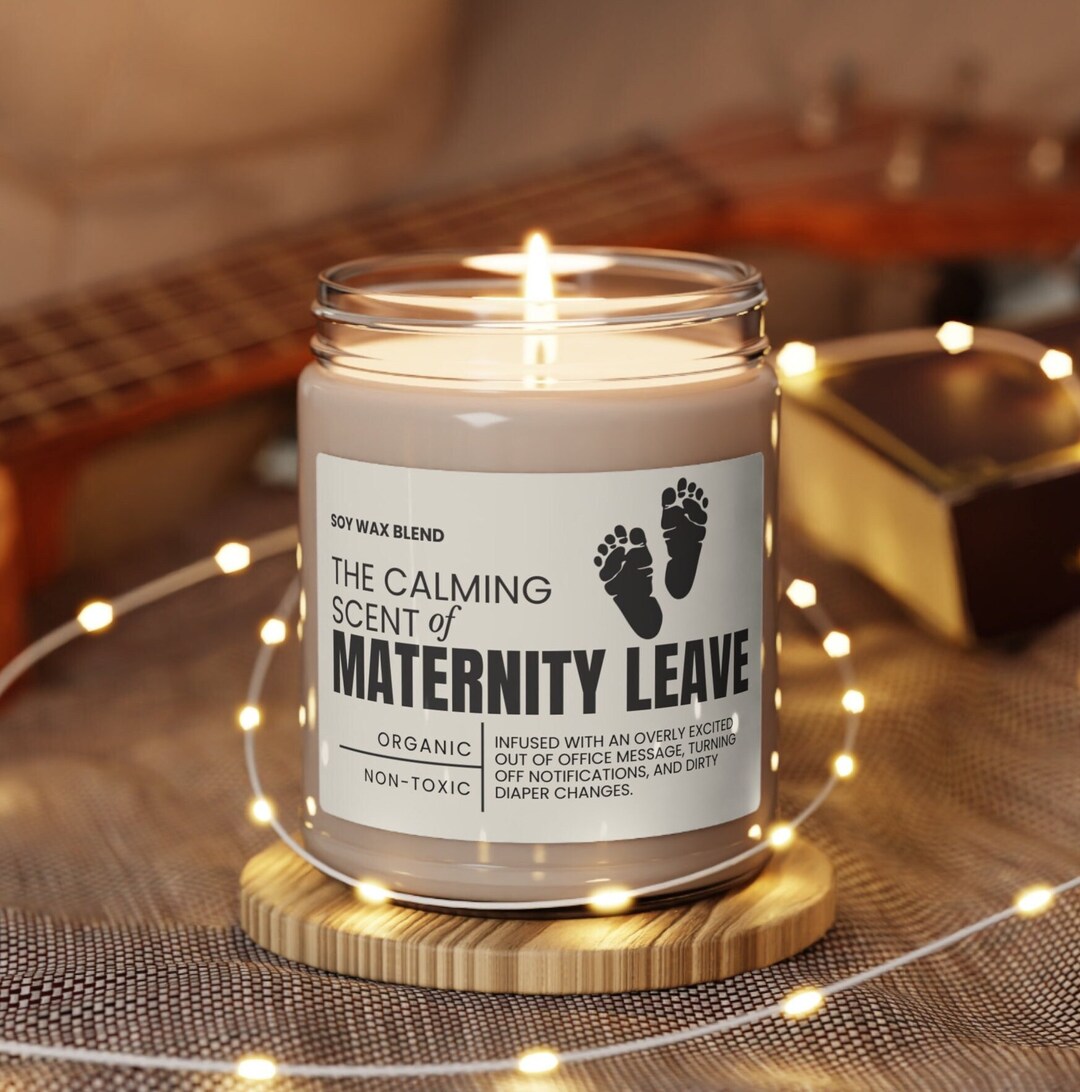 Funny Maternity Leave Soy Candle Gift for Pregnant Coworker Etsy