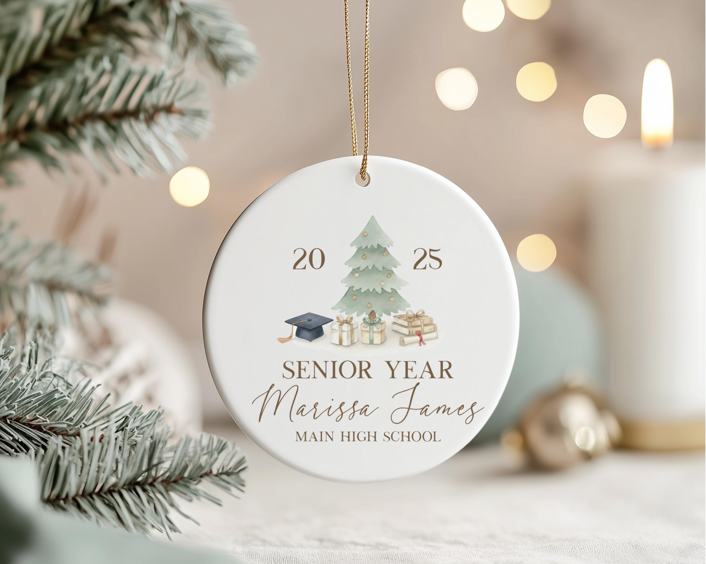 High School Senior Year Christmas Ornament Custom Class of 2026 Senior ...