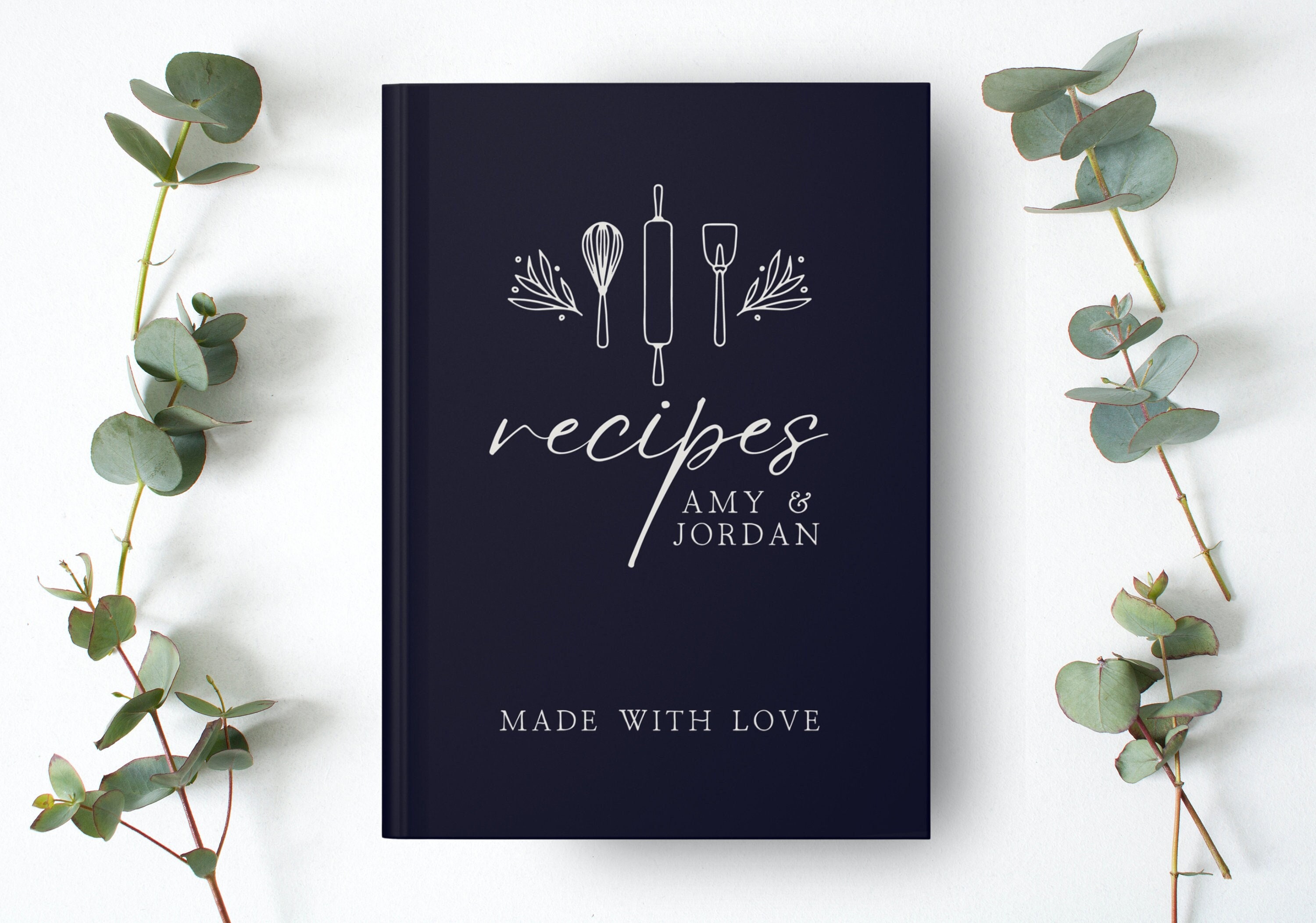 Personalized Recipe Book for Couple Gift Custom Family Recipe Book Bridal Shower Cookbook engagement Wedding Gifts Name Recipe Book Binder