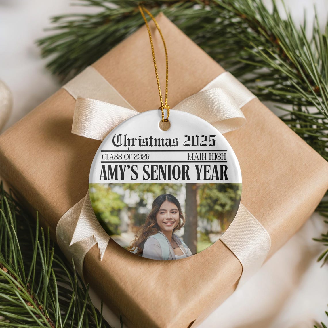 High School Senior Year Christmas Ornament Custom Class of 2026 Senior ...