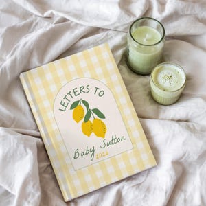 Lemon Baby Shower Guest Book Letters to Baby Ciao Baby Theme Sweet One Baby Shower Mom to Be Personalized Journal Birthday Letters Boy Girl image 2