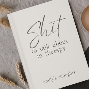 Personalized Therapy Notes Journal Mental Health Daily Check In Funny Anxiety Notebook Wellness Self Care Stress Relief Mood Tracker Gift