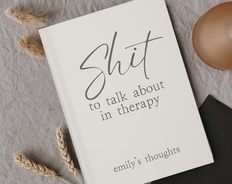 Personalized Therapy Notes Journal Mental Health Daily Check In Funny Anxiety Notebook Wellness Self Care Stress Relief Mood Tracker Gift
