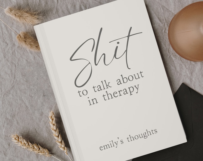 Personalized Therapy Notes Journal Mental Health Daily Check In Funny Anxiety Notebook Wellness Self Care Stress Relief Mood Tracker Gift