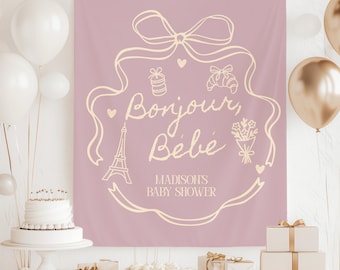 Bonjour Bebe French Watercolor Bear Baby Shower In Invitation