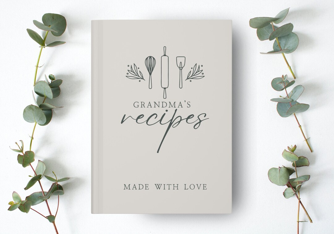 Personalized Recipe Book Gift Custom Family Recipe Book Dad Mom Grandma