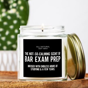 Funny Bar Exam Prep Gift Law School Student Graduate Candle Bar Prep ...