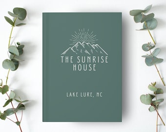Journal personnalisé du livre d'or pour une maison de vacances à la montagne Livre d'or Airbnb personnalisé pour une maison de vacances familiale en chalet de montagne Airbnb