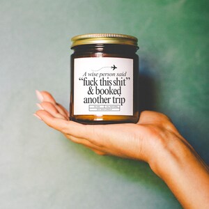 Travel Candle Gift Funny Adventure Candle Travel Lover Gift Planning Another Trip Candle Humorous Candle Travel Quote Travel Agent image 10