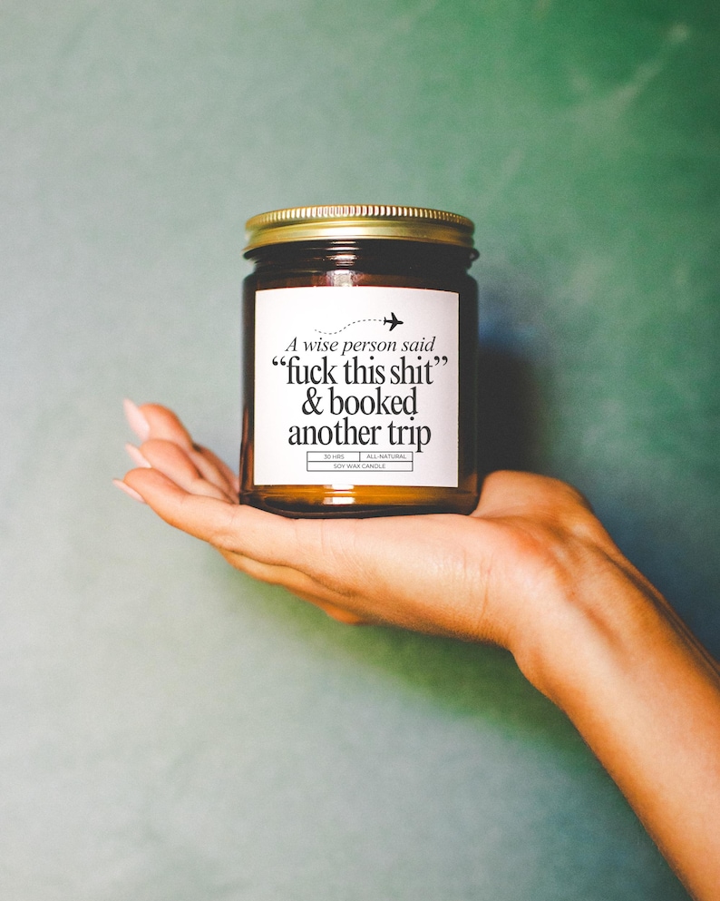 Travel Candle Gift Funny Adventure Candle Travel Lover Gift Planning Another Trip Candle Humorous Candle Travel Quote Travel Agent image 10
