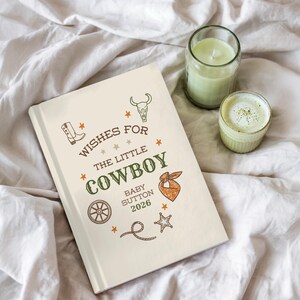 Cowboy Baby Shower Guest Book Letters to Baby Wild West Theme Sweet One Baby Shower Mom to Be Personalized Journal Birthday Letters image 3