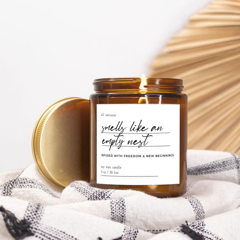 Empty nest candle gift for parents kids going away to college