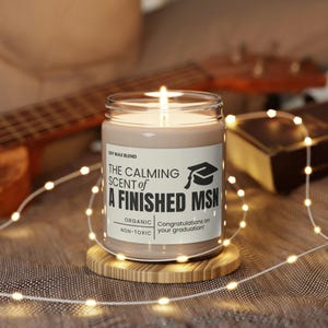 Nursing school graduation gift, MSN graduation gift, Master of Science in Nursing candle, Nursing graduation party, Nursing Graduation card