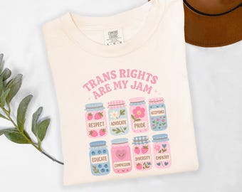 Transrechten zijn mijn Jam Comfort kleuren Shirt Transgender Pride Tshirt Subtiele Pride Protect Trans Folks LGBTQ Pride Gifts Blue Pink Trans